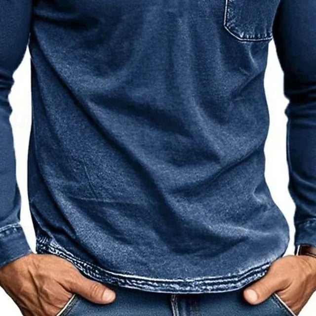 The Classic Henley Shirt: A Versatile Long Sleeve Top for Casual & Street Style