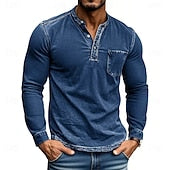 The Classic Henley Shirt: A Versatile Long Sleeve Top for Casual & Street Style