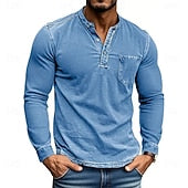 The Classic Henley Shirt: A Versatile Long Sleeve Top for Casual & Street Style