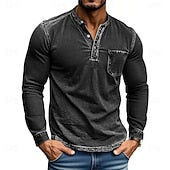 The Classic Henley Shirt: A Versatile Long Sleeve Top for Casual & Street Style