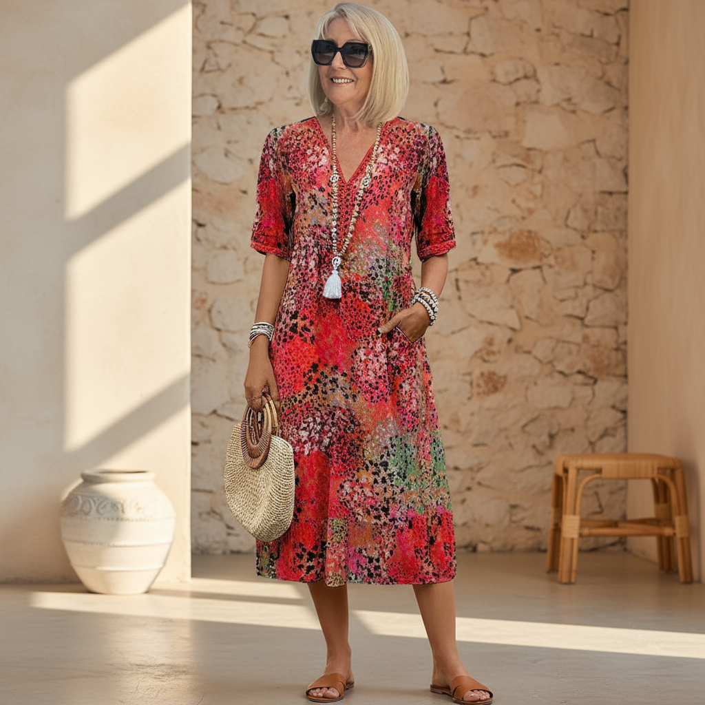 Vibrant Everyday Midi Dress