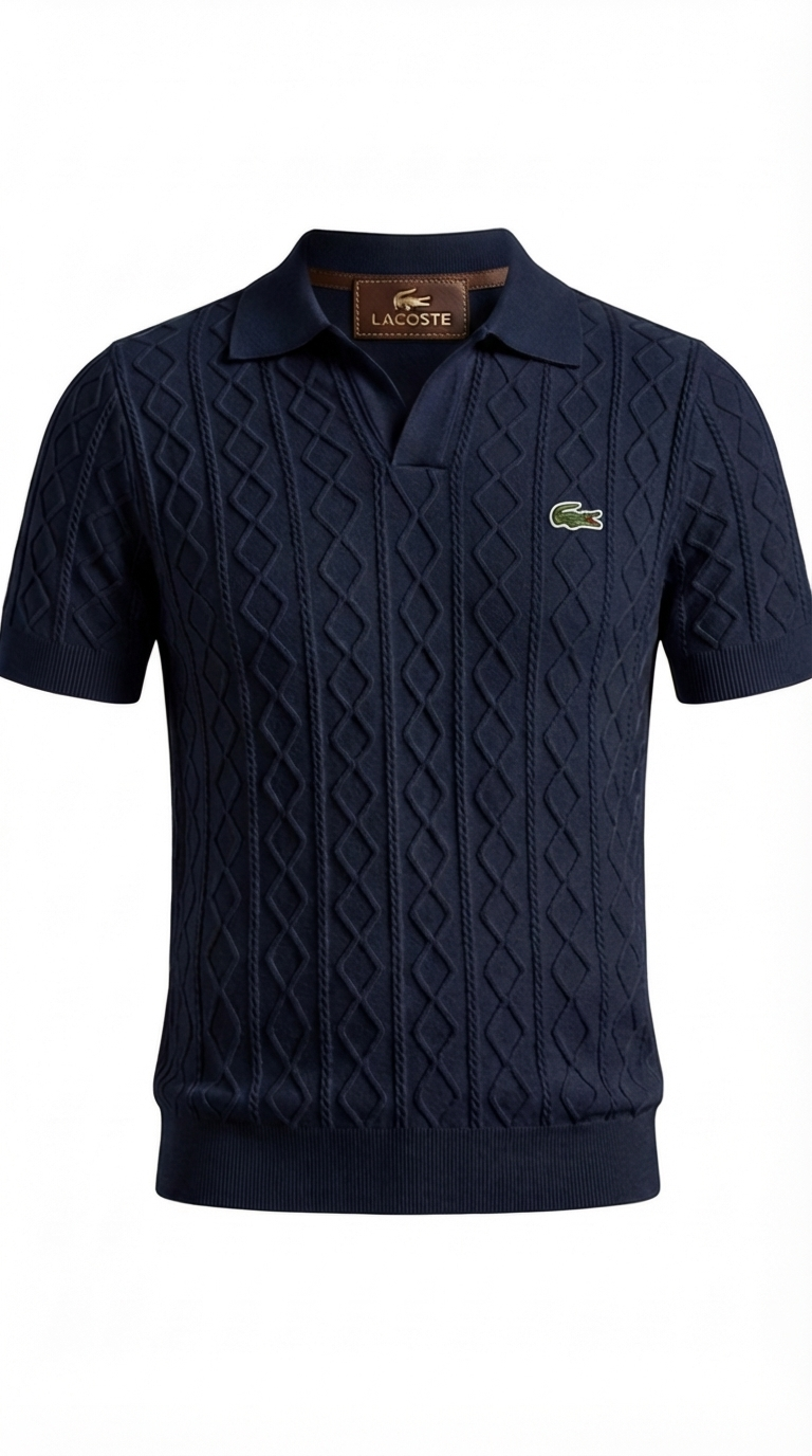 Elegant Textured Everyday Polo Shirt