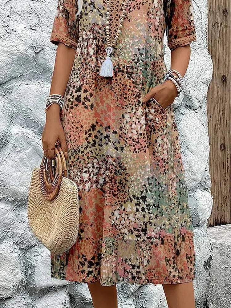 Vibrant Everyday Midi Dress