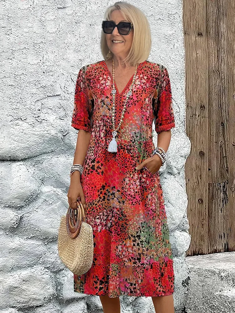 Vibrant Everyday Midi Dress