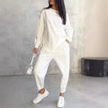 Casual Round Neck Long Sleeve TwoPiece Suit
